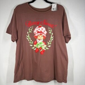 Strawberry Shortcake Berry Sweet Graphic T-Shirt XL Nutmeg Brown New